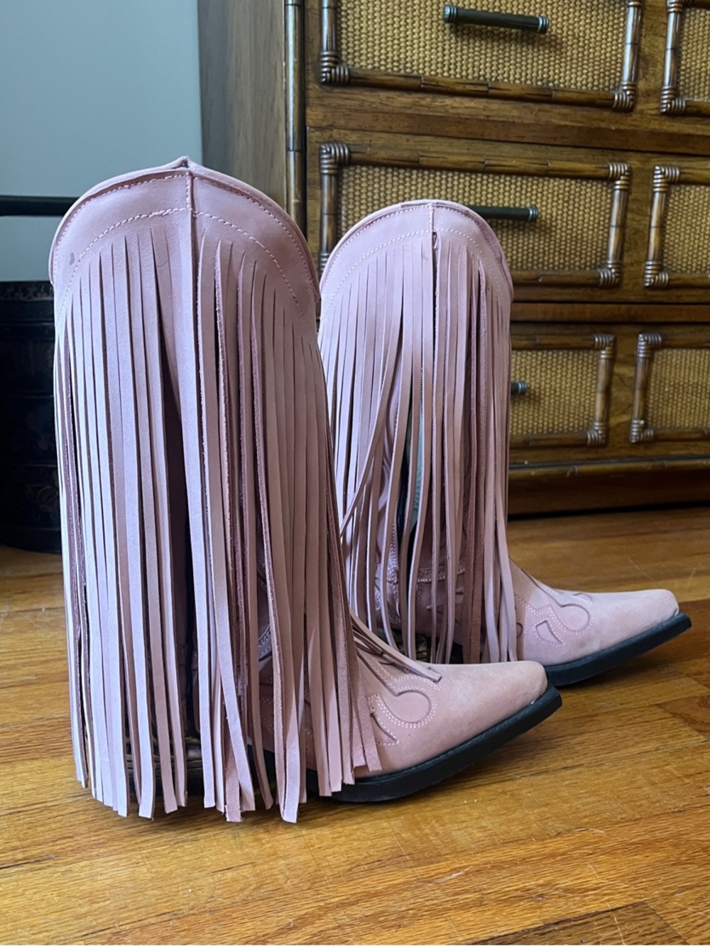 New Rock Pink Cowboy Boots